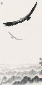 中国 Painting - 空の呉祖人鷲 1983 伝統的な中国